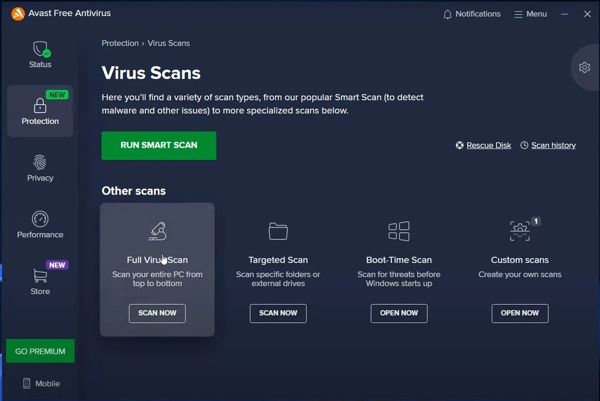 Avast Antivirus — captura de tela 1
